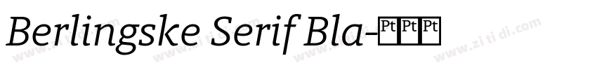 Berlingske Serif Bla字体转换